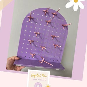 DIGITAAL BESTAND: displaystandaards voor boog en rechthoek, laserbestand, leveranciersdisplay, acrylstandaard, sieraden, acryl, Glowforge