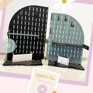 DIGITALE DATEI - Doppelbogen Pegboard Display mit Haken | Digitaler Download | Laser Cut Projekt, Display, Kleinunternehmen, Schmuck