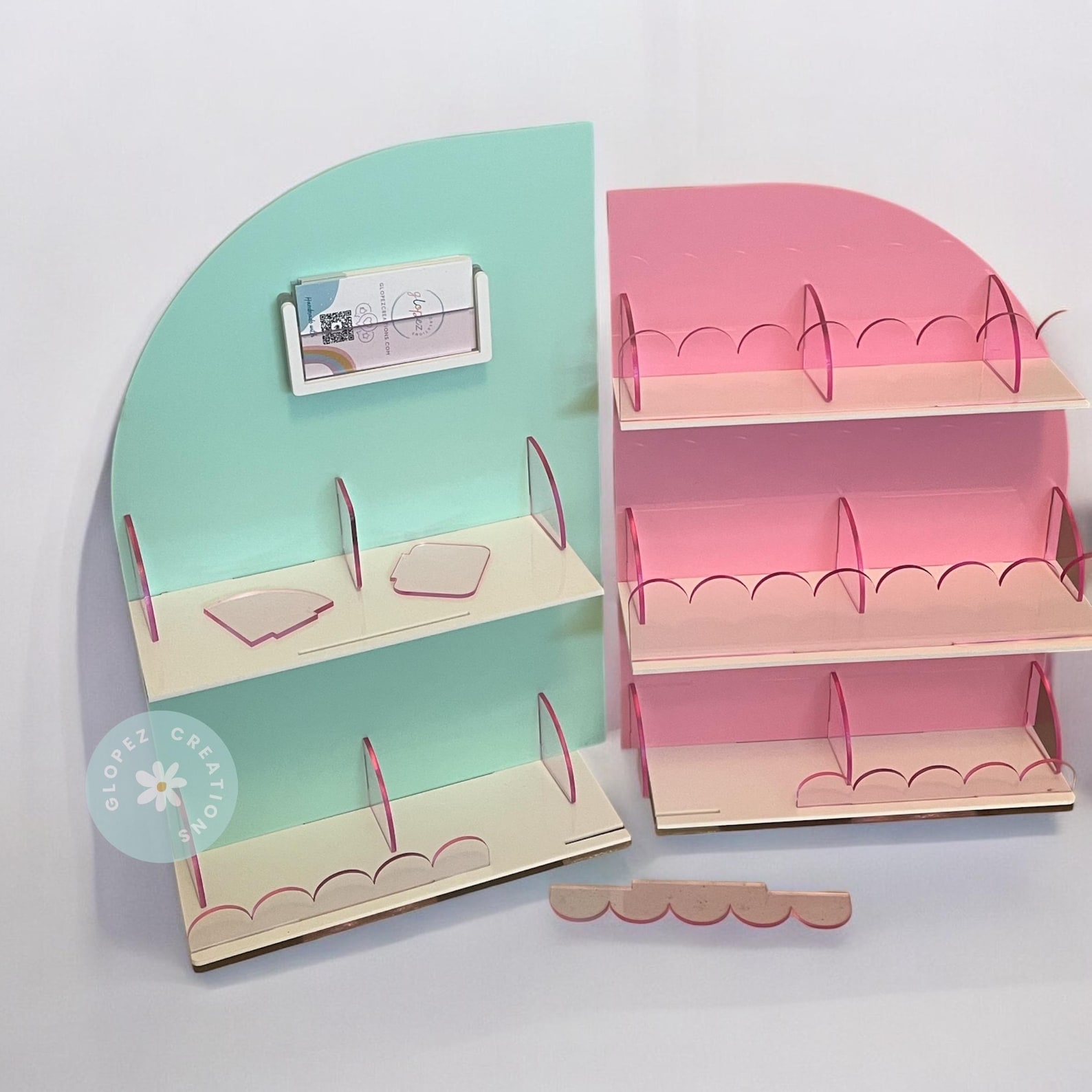 DIGITAL FILE- Double Arch Display Stand With Dividers & Shelves ...