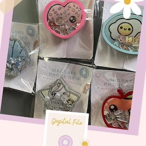 ARCHIVO DIGITAL - Paquete de archivos láser Shaker / Llaveros o decoraciones para agarre de teléfono / SVG / Charms disponibles / Sublimación / Corte láser