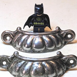 Vintage Scalloped Drawer Bin Pulls  | Sold Separately