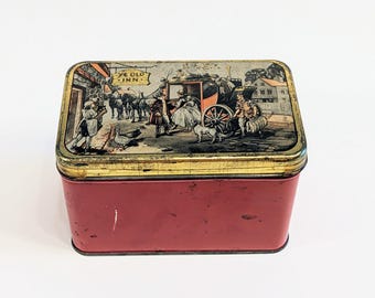 Vintage 1950s Pletcher & Pollack Bake-in-Tin Gift Can - Ye Old Inn