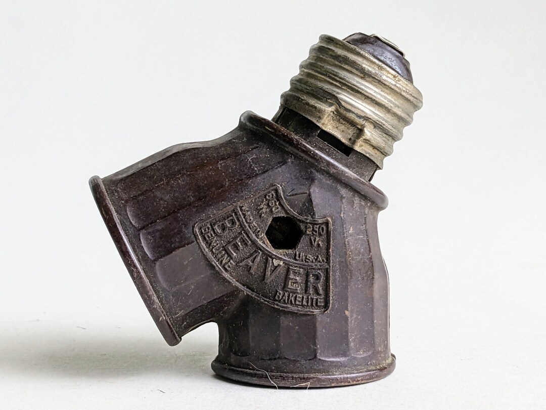 Vintage Bakelite Light Socket to Dual Light Sockets Adapter Etsy