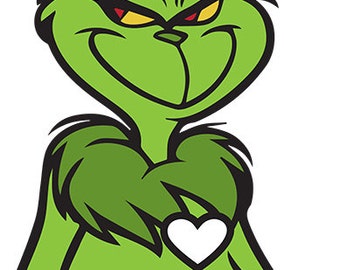 Pin The Heart On The Grinch Christmas Birthday Party Game 16x24