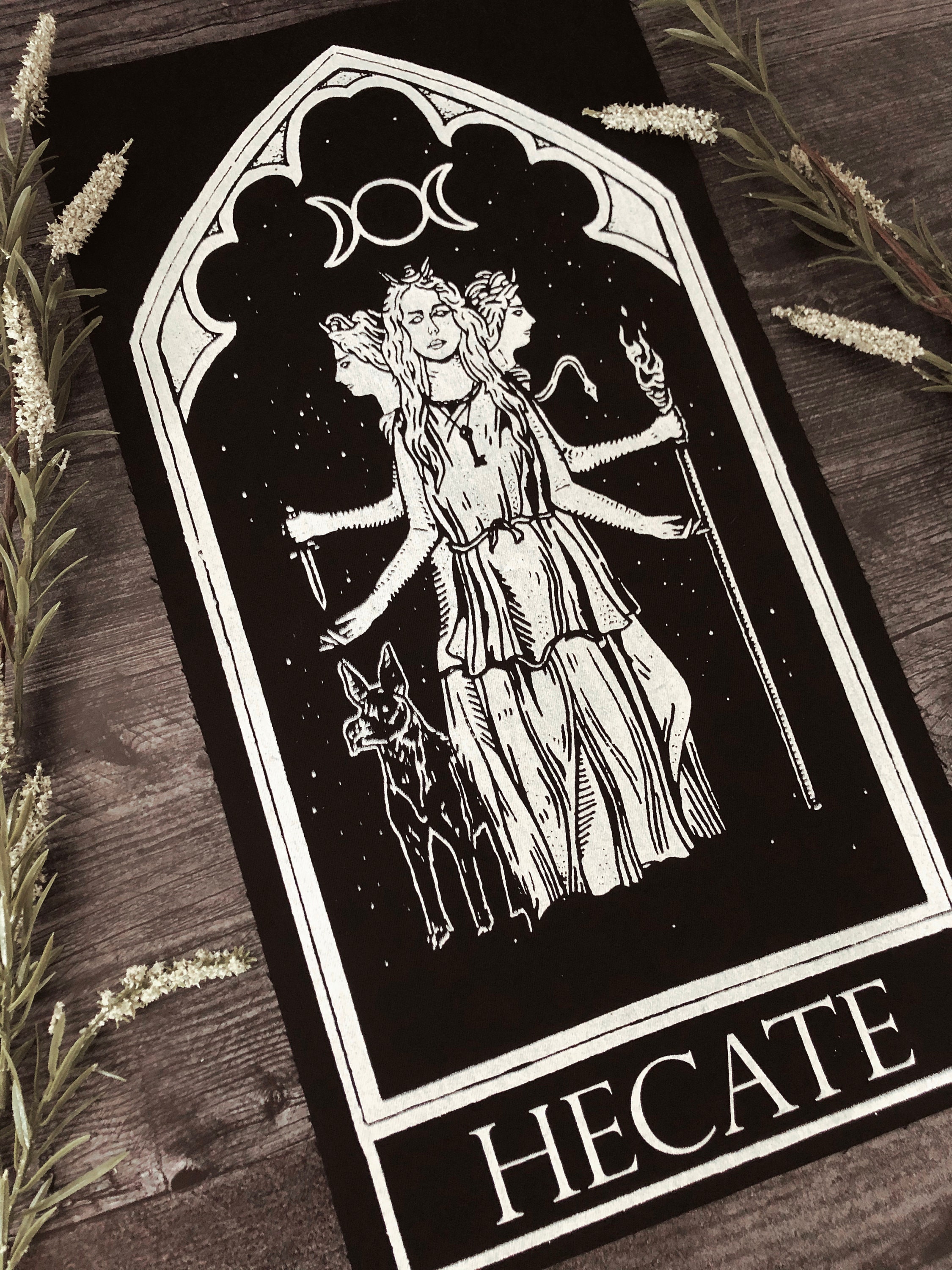 Hecate Oracle Tarot Card Sew On Back Patch Mystical Occult Etsy