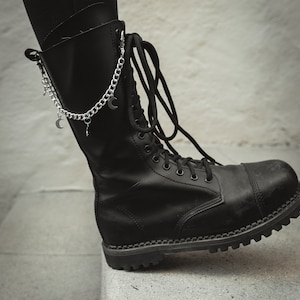 Winter Mond Kette Gothic Boot Anhänger Accessoire