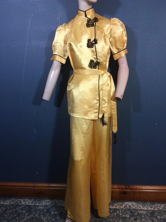 Vintage Chinese 40's Lounging Pajamas 1940 Chine
