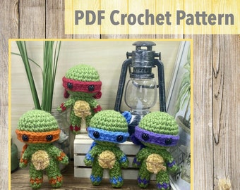 Crochet Pattern - Teenage Mutant Ninja Turtles - The Artisan’s Nook ‘Bits’ 4-in-1