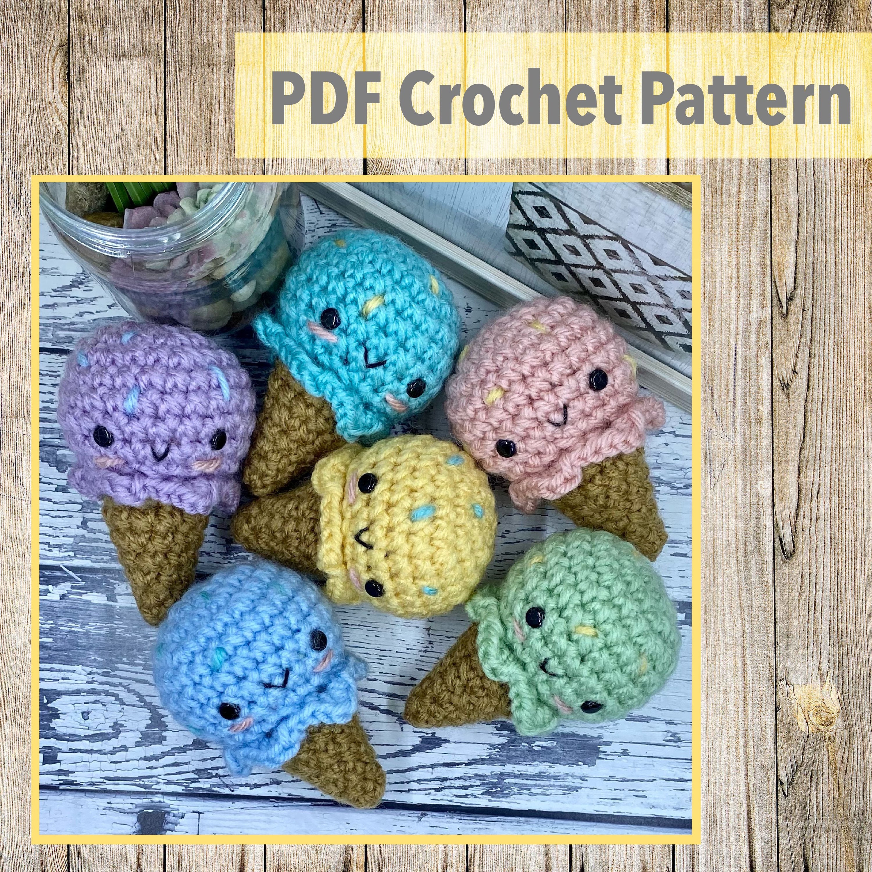 Crochet Ice Cream Cone - The Artisan's Nook Pattern