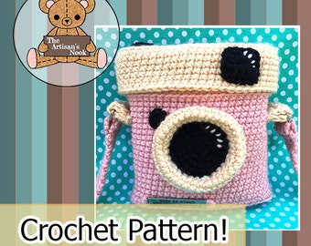 Vintage Camera Bag Crochet Pattern - (Polaroid, Instax, Lomo)