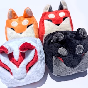 BOXFOX Designer Plush Toy. Cute Cube Fox Soft Toy. Medium Size available in orange and red.