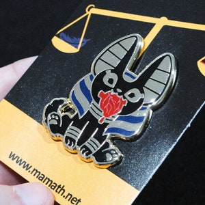 ANUBIS Jackal ENAMEL PIN. Anpu Ancient Egyptian Mythology Lapel Pin. "Tiny Pantheon" Jackal god with anatomical heart.