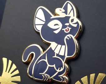 Tiny Pantheon BASTET ENAMEL PIN. Cute Ancient Egyptian Cat God Bast Hard Enamel Pin.