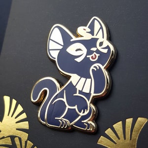 Tiny Pantheon BASTET ENAMEL PIN. Cute Ancient Egyptian Cat God Bast Hard Enamel Pin.