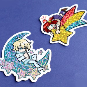 Space Patrol 3-inch glittervinylstickers