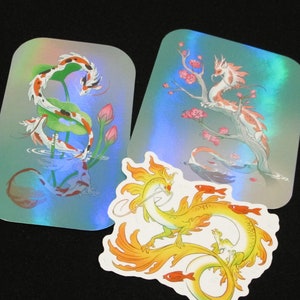 Koi Dragons Vinyl Sticker Set