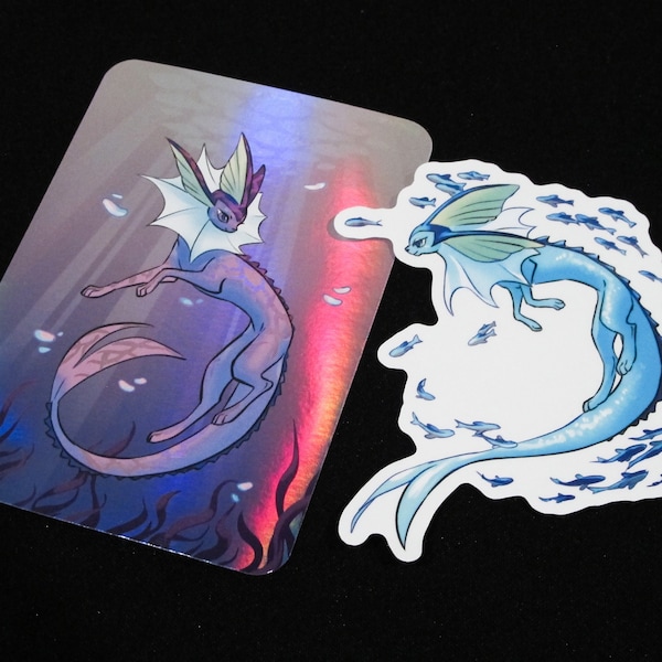 BIG Vaporeon Vinyl Stickers