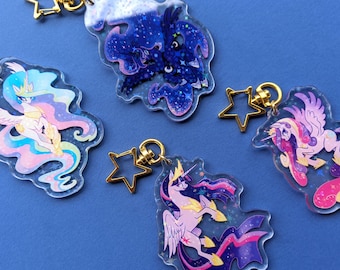 MLP Alicorn Princess Quartet Acrylic Keychains