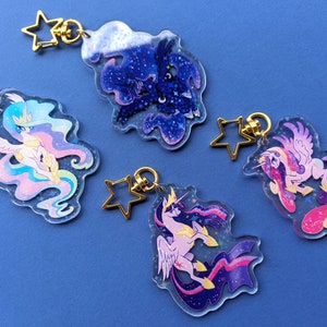 MLP Alicorn Princess Quartet Acrylic Keychains