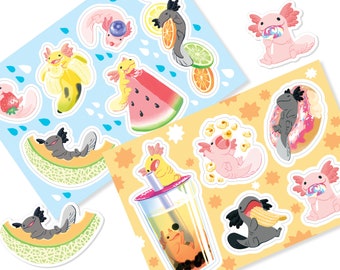 SNAXOLOTLS Sticker Sheet Set