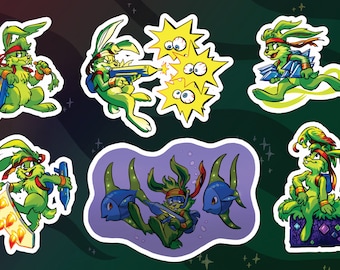 Jazz Jackrabbit Vinyl Sticker Sheet