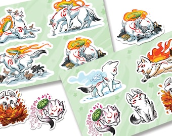 Okami Vinyl Sticker Sheet Set