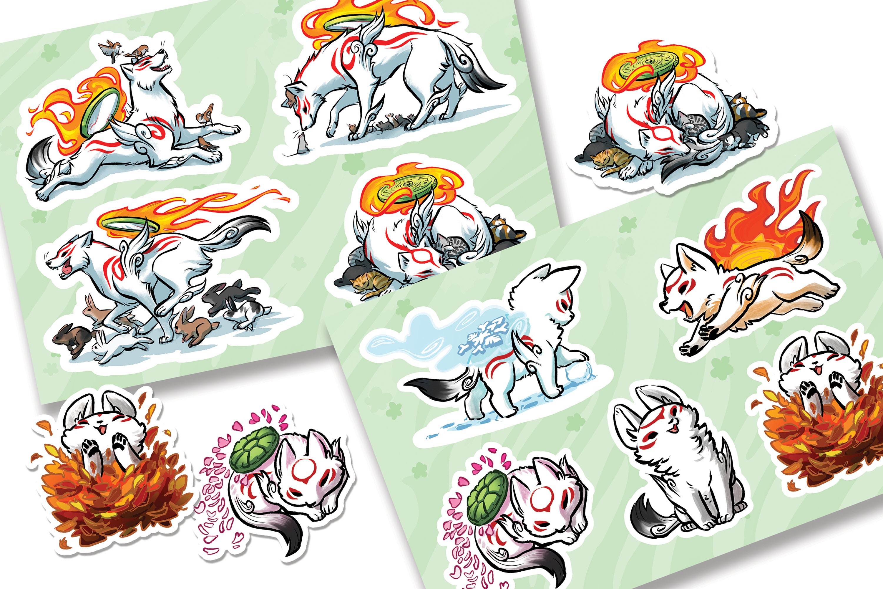 Okami Vinyl Sticker Sheet Set -  Israel