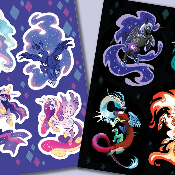 MLP Alicorns and Villains Vinyl Sticker Sheet Set