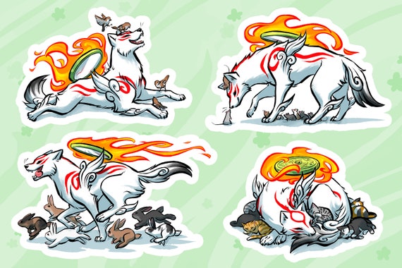 Okami Vinyl Sticker Sheet Set -  Israel