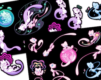 Esper Kitties Holo Vinyl Sticker Set