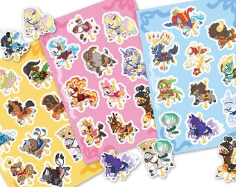 CAROUSEL POKEPONIES Vinyl Sticker Sheet Set