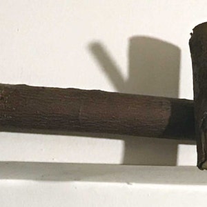 Natural Oak Branch 4 Hook Scarf / Towel / Light Coat Rack - 25.5 x 5.5 x 5