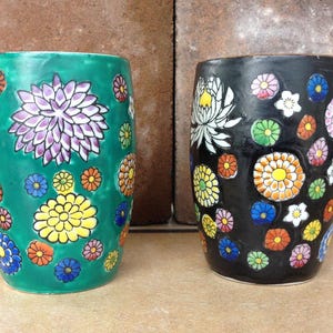 Vintage Chadwick Porcelain, Pottery of Japan Flower Cups No Handle - Set of 2
