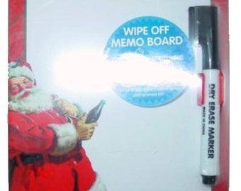 Vintage Santa Coca Cola Coke Mini Wipe Off Memo Board - 2005