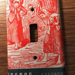 Handmade Zestos Garnacha Old Vines Wine Label Single Toggle Light Switch Cover