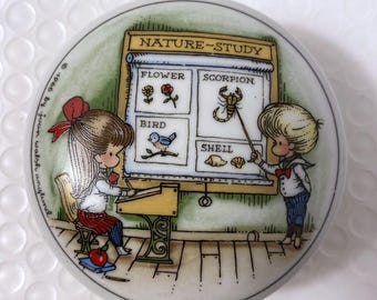 Vintage Ebeling & Reuss Nature Study Porcelain Box by Joan Walsh Anglund - 1966