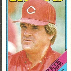 Vintage Topps #475 Pete Rose Cincinnati Reds Manager Baseball Card - 1988