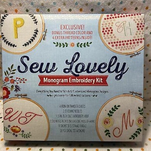 BNIP Sew Lovely Monogram Embroidery with 12 Lovely Designs by Kelly Fletcher