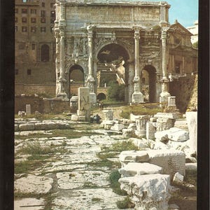 Vintage Roma Image of the Arch of Septimus Severus - 1965