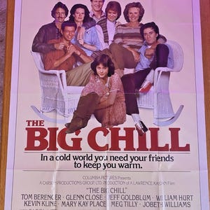 The Big Chill Original Columbia Pictures Folded Movie Poster 41 x 27 inch - 1983