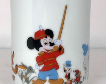 Vintage Walt Disney Mickey Mouse & Friends Parade Coffee Mug Japan - 1970&#39;s