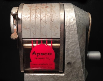 Vintage APSCO Premier 50 Pencil Sharpener Wall or Desk Mount