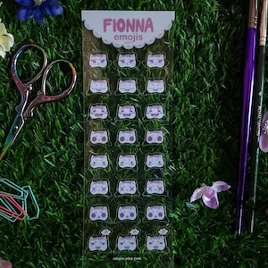 Fionna Emoji Mood Tracker Emoji Clear Sticker Sheet