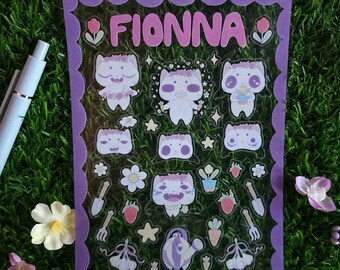 Fionna's Garden Treasures Clear Planner Sticker Sheet