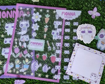 Fionna's Garden Treasures Stationery Bundle - Planner Stickers Sticky Notepad