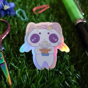 Cute Fionna Holographic Cat Vinyl Sticker