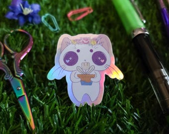 Cute Fionna Holographic Cat Vinyl Sticker