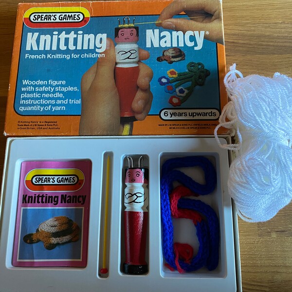 Vintage Knitting Nancy - French Knitting for Children - Spears Games - With Wool