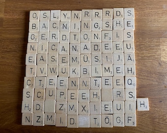 101 houten scrabbletegels – Knutselen en doe-het-zelfprojecten