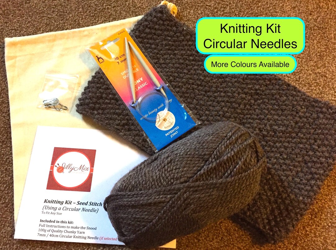 KNITTING KIT Knit a Chunky Snood on Circular Needles / Etsy Singapore